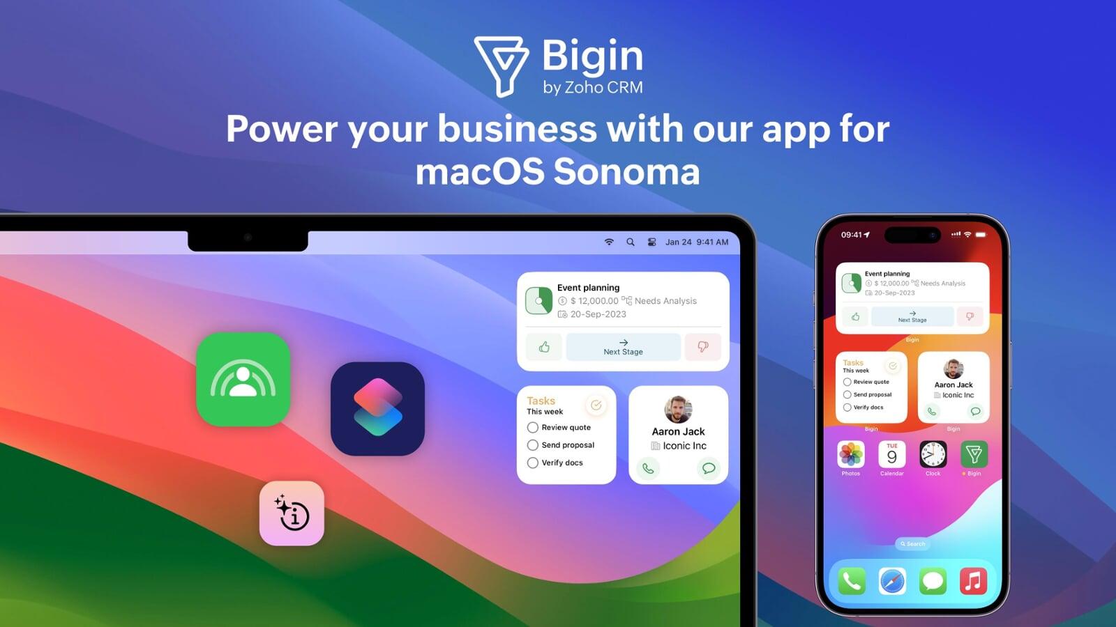 Power your business with the Bigin app for macOS Sonoma